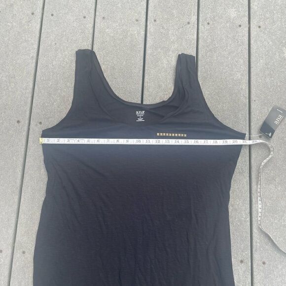 🆕 ANA A New Approach Swing Tank Top High Low Hem Beaded Front Black size 1X - Picture 6 of 7